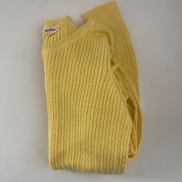 Polo Jeans 100% Cotton Y2K Womens Lightweight Sweater Butter Yellow Size M - Picture 7 of 8